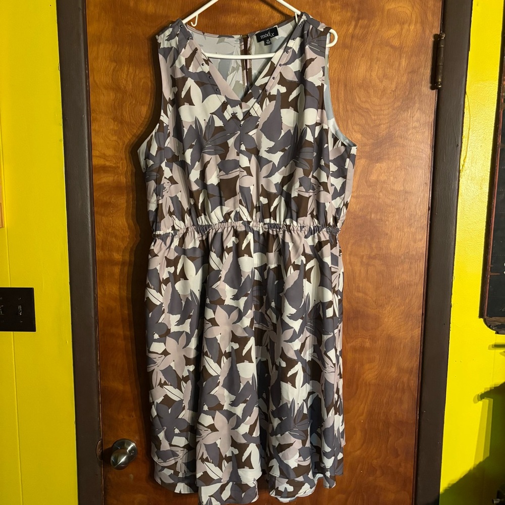 Modx Sleeveless Dress 2X Floral Sleeveless Dress BNWOT